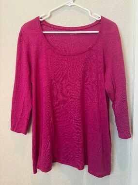 Eileen Fisher Pink 100% Linen Sweater Size Large